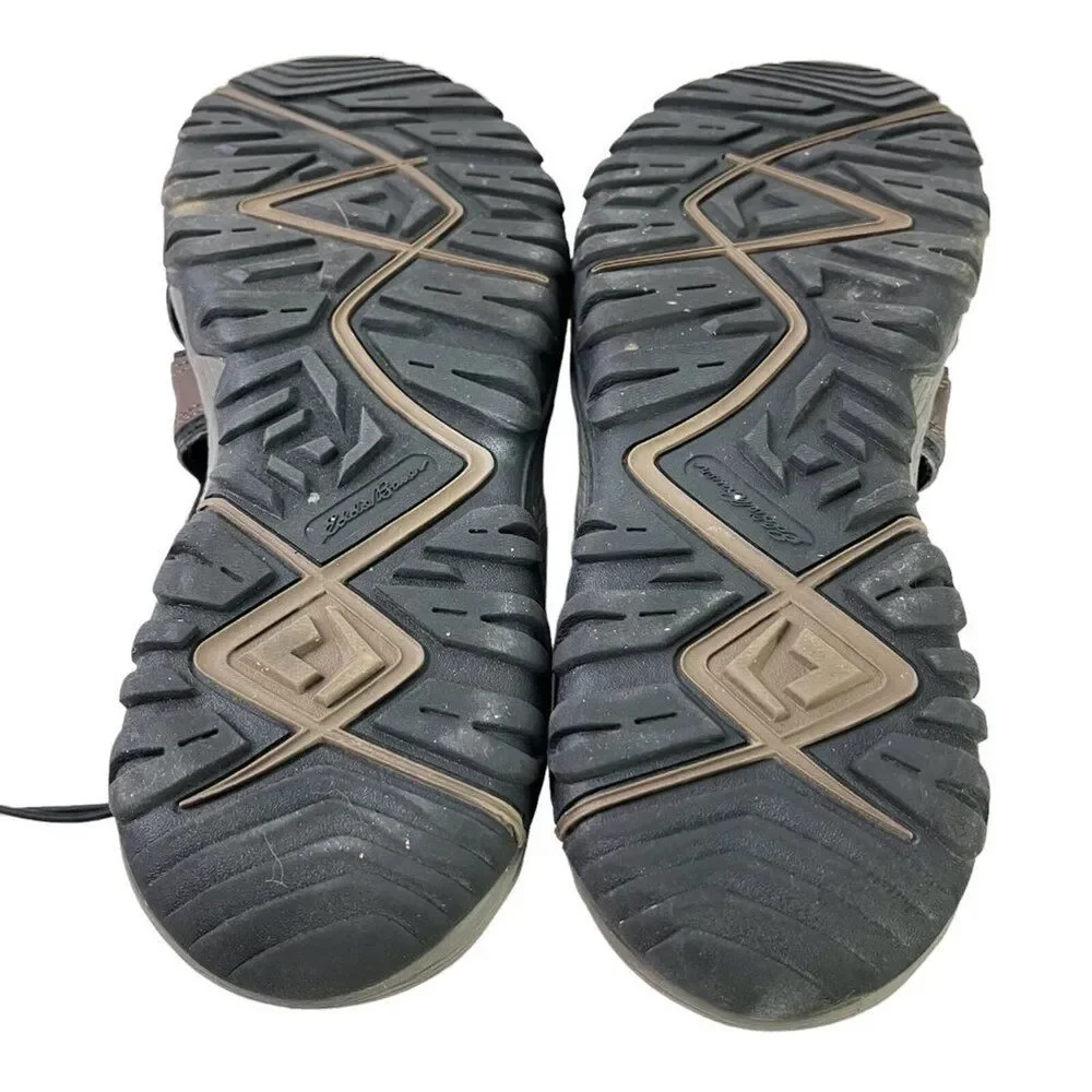 Eddie Bauer Rainer Mens Dark Brown Fisherman Water Sandals Closed Toe Shoes 11